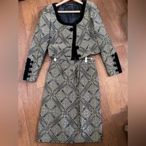 Luis Feraud gold and black suit